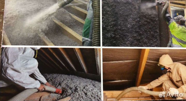 Утепление дома эковатой