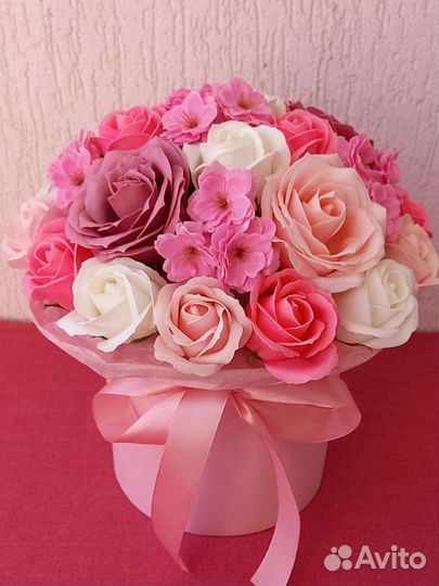 Неувядающие цветы, цветы из мыла,розы