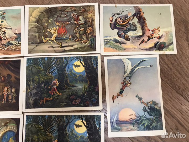 Открытки Буратино 1955г