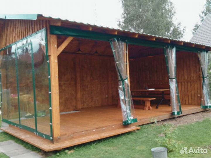 Мягкие гибкие окна шторы пвх