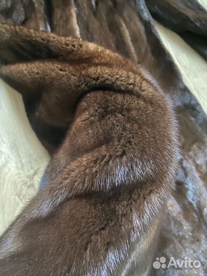 Шуба норковая с капюшоном