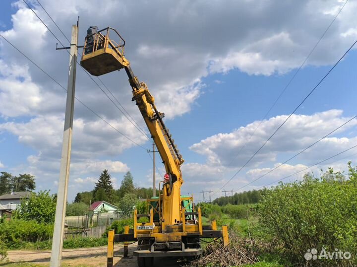 Установка электрического столба