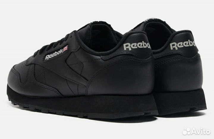 Кроссовки Reebok classic Leather чёрные