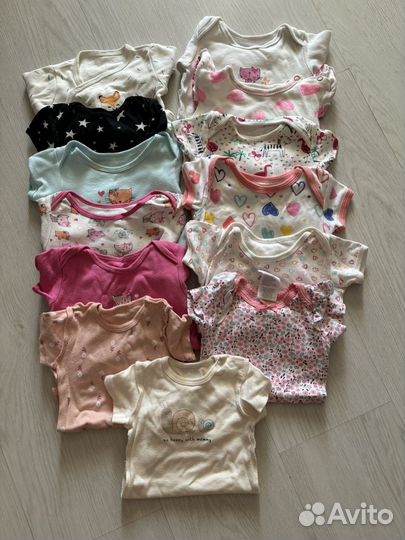 Боди для девочки пакетом 56 62 (13 шт)