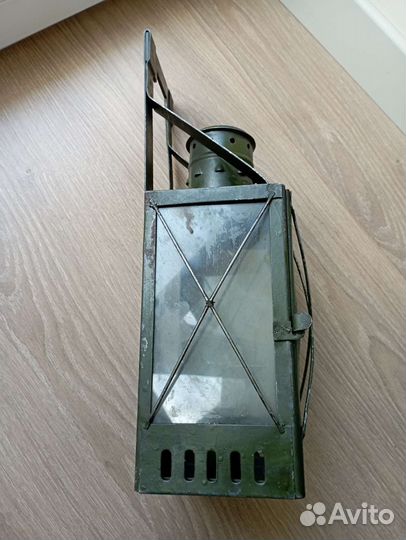 Фонарь свечной СССР зелёный 1950 года новый