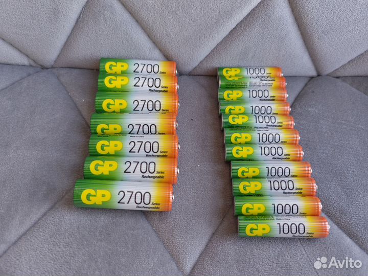 Аккумуляторы GP 2700 aa и GP 1000 aaa