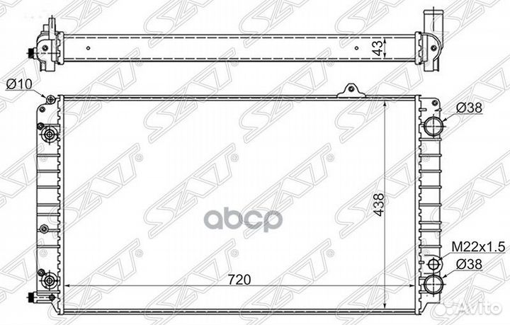 Радиатор Audi A8 94-02 AD0003 Sat