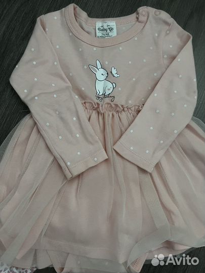 Детские вещи пакетом 74 (платье-боди)