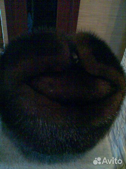 Мужская шапка-ушанка норковая цельная