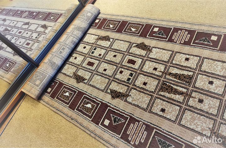 Ковровая дорожка тканная св.коричневая 1м.Х 3м