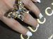 Gucci комплект кольцо серьги латунь клеймо