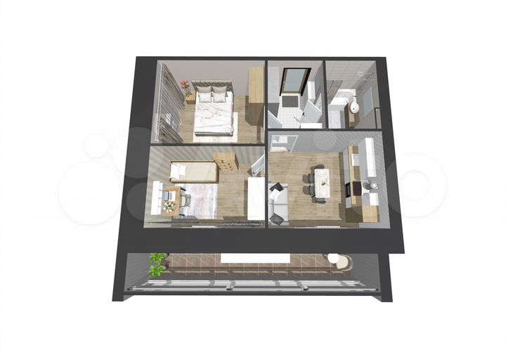 2-к. квартира, 53 м², 5/5 эт.