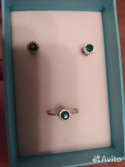 Комплект: серьги и кольцо
