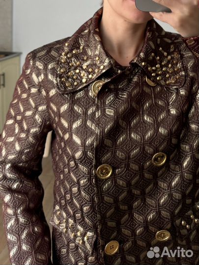 Жакет Michael Kors жакард золотой оригинал S