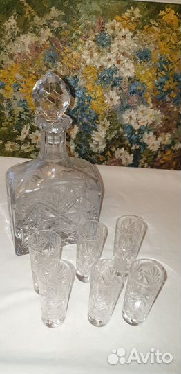 Штофы и графины, декантер, стаканы, рюмки, Бутылки