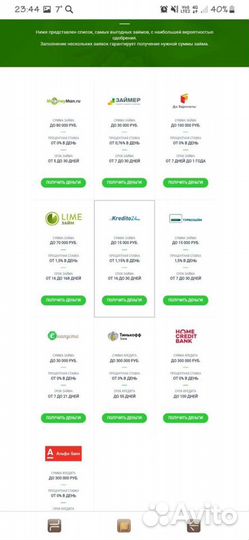 Готовый сайт с займами