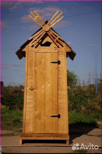 Дачный туалет деревянный ART127