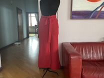 Красная льняная юбка с запахом Armani Jeans