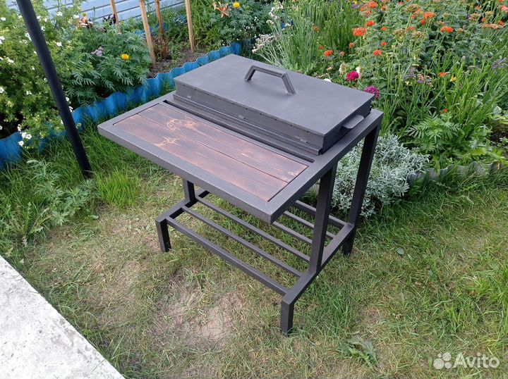 Мангал лофт с крышкой