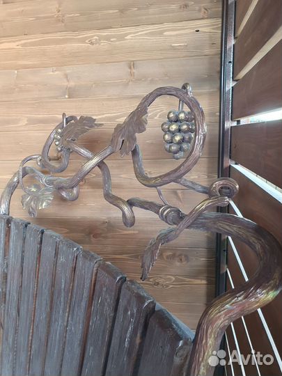 Скамейка деревянная с креслом