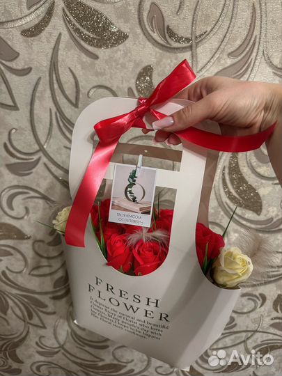 Букет из мыльных роз