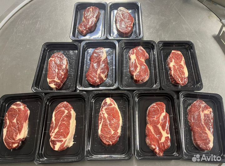 Мясо мраморной говядины стейки вырезка