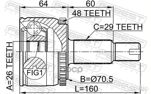 ШРУС 2910-divf 2910-divf Febest