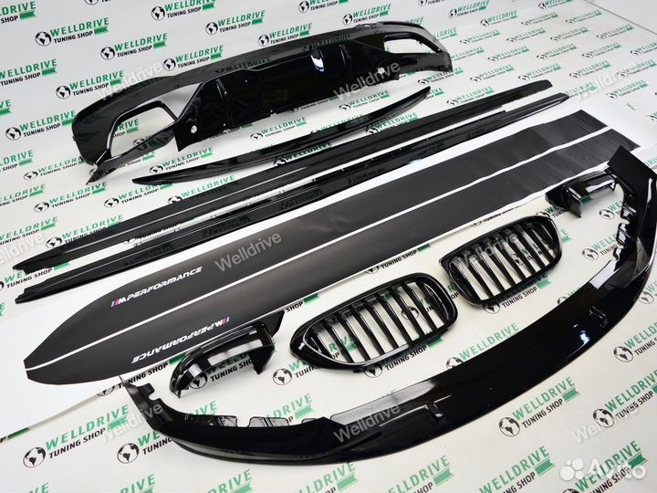 Обвес BMW 5 G30 дорест стиль M-Perfomance решетка