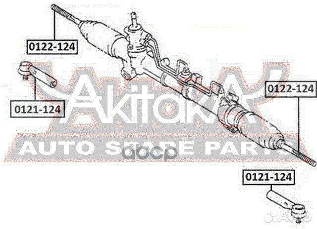 Тяга рулевая шарнир осевой 0122124 0122124 asva