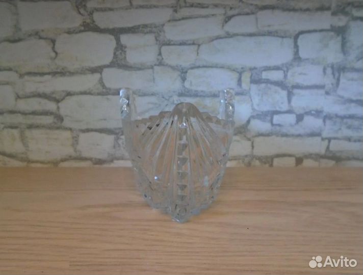 Хрусталь СССР. Салатница, конфетница Лодочка Ладья