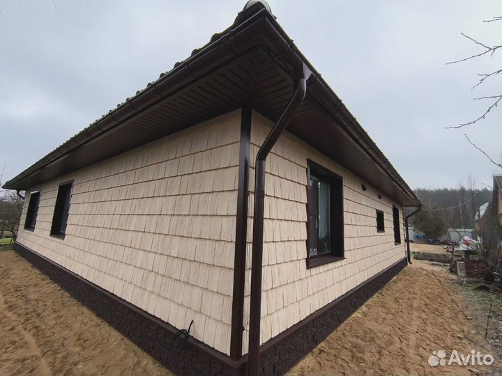 Фасадные работы Отделка фасада сайдинг блок-хауз