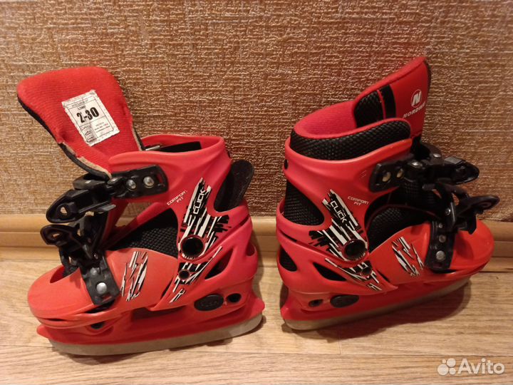 Коньки детские раздвижные 27 30 размер