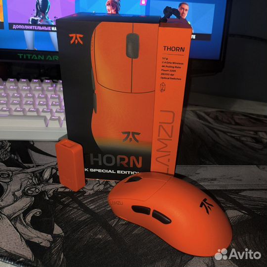 Игровая мышка lamzu Thorn Fnatic/4000 герц/новая