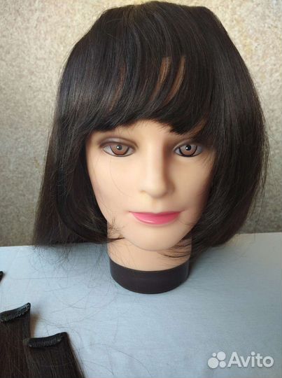 Волосы на заколках натуральные