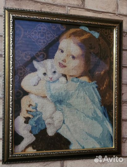 Картина вышитая крестом ручная работа