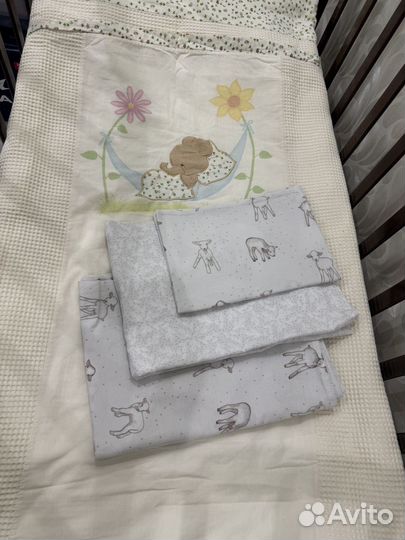 Детская кроватка с продольным маятником б/у