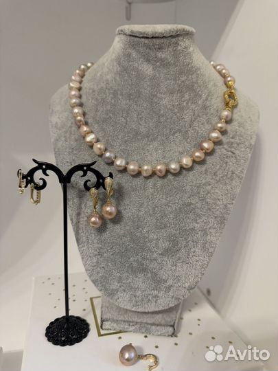 Колье чокер из барочного жемчуга