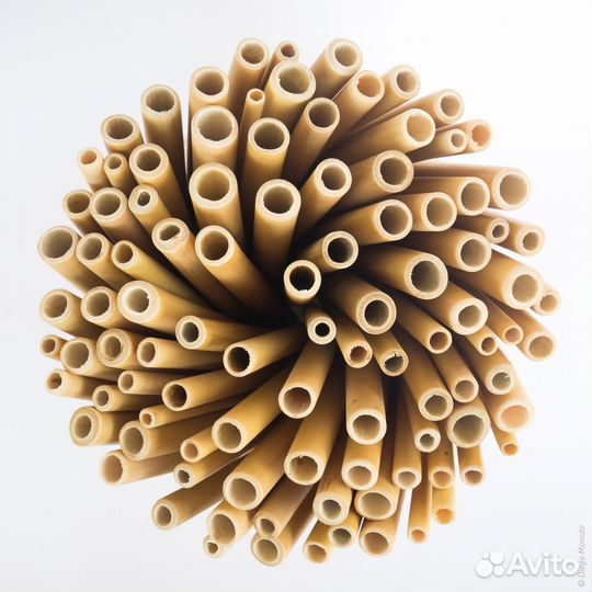 Бамбуковые трубочки для коктейлей и смузи