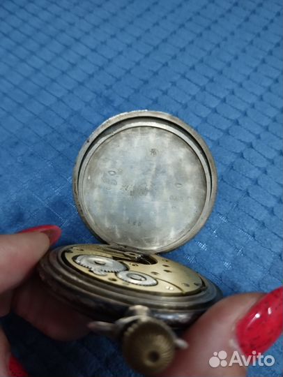 Часы карманные серебро Omega