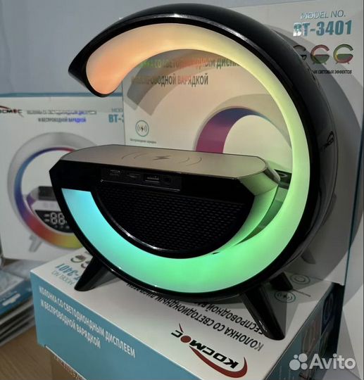 Умный Ночник с Зарядкой и Bluetooth Колонкой