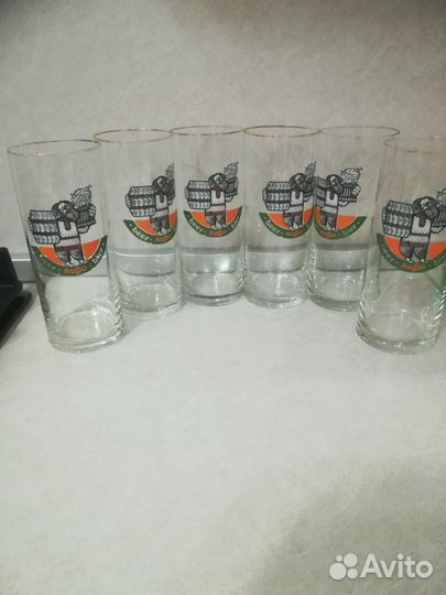 Стаканы 6шт. и бокал