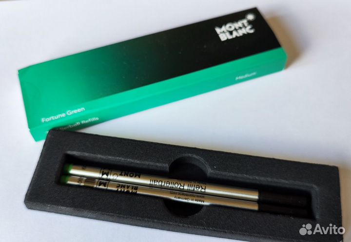 Стержень Montbalnс Rollerball M зелёный 105161 2шт