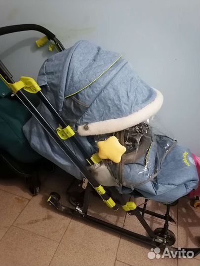 Детские санки коляска ника
