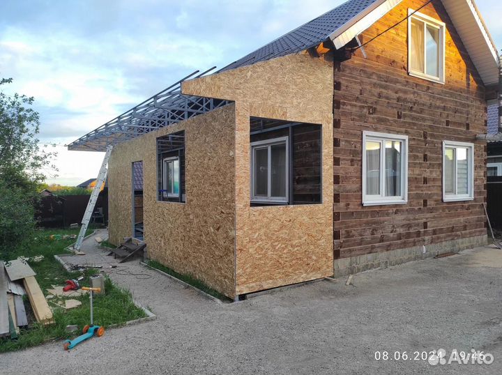 Строительство пристройки террас веранд беседки