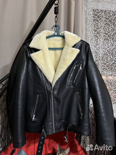 Кожаная дубленка мужская