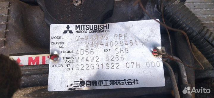 Блок двс Mitsubishi Pajero V44 4D56 1992