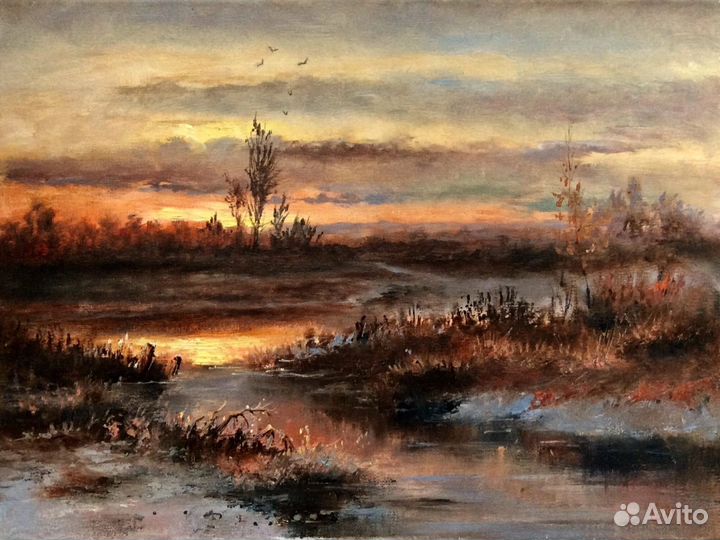 Картина маслом Закат