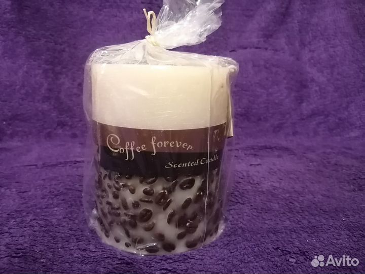 Свеча декоратив. 12х10см,аромат: кофе и шоколад