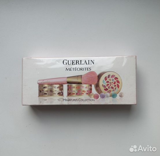 Guerlain meteorites пудра набор миниатюр с кистью
