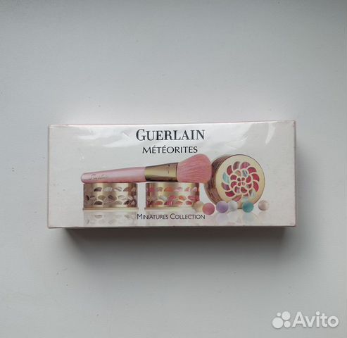 Guerlain meteorites пудра набор миниатюр с кистью